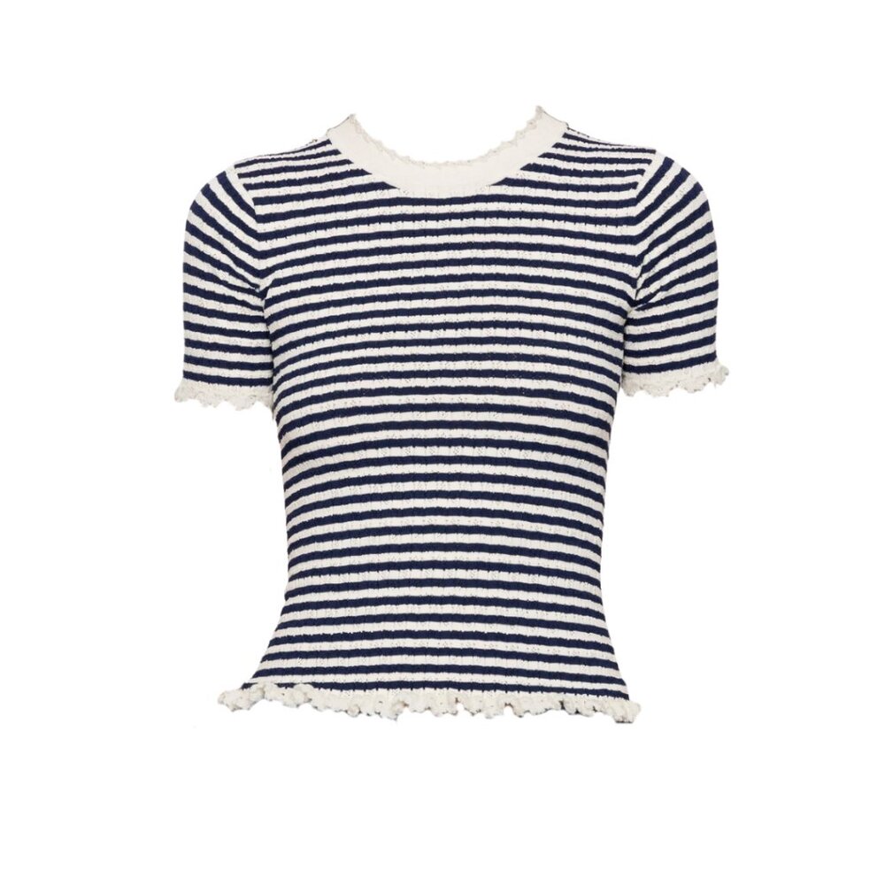 Sea New York Addy Stripped Knit Short Sleeve Tee